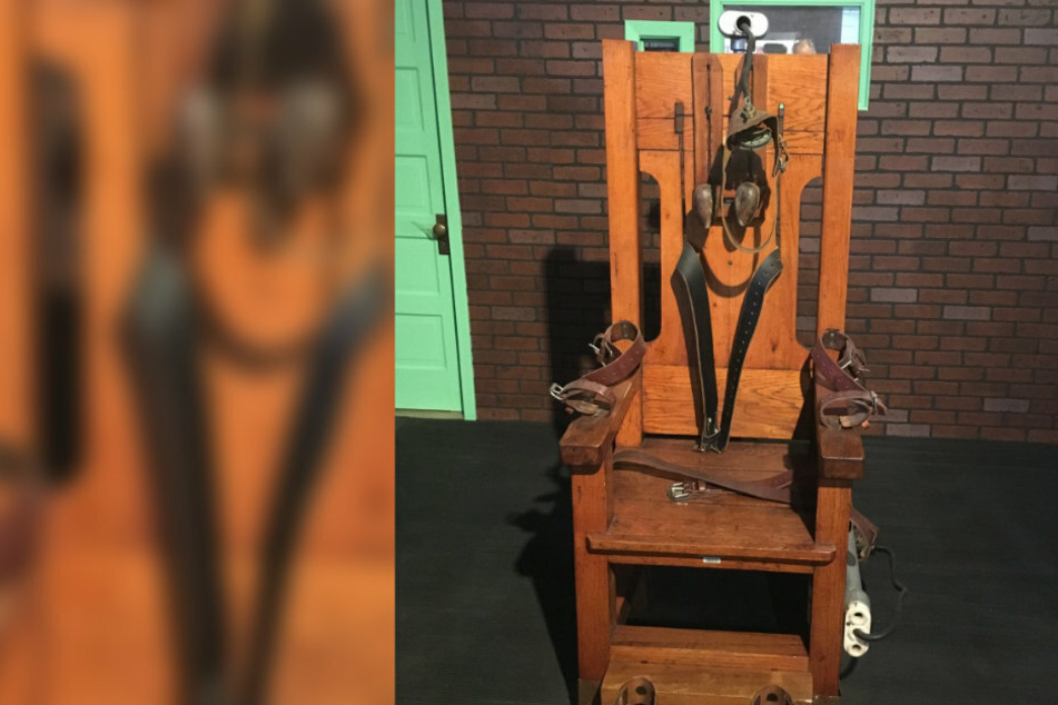 An electric chair from a Texas prison.  This form of execution continues to take place.