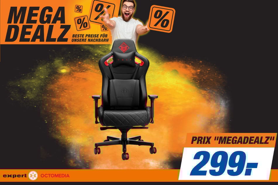 Chaise gaming HP au prix de 299 euros.