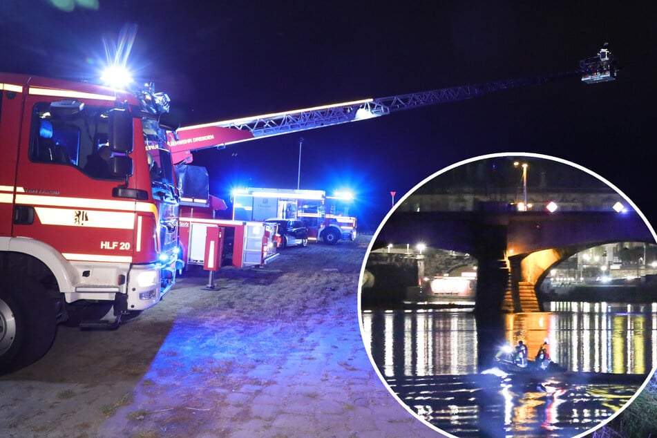 Dresden: Einsatz auf der Elbe: Einbrecher schwimmt Polizei und Feuerwehr davon