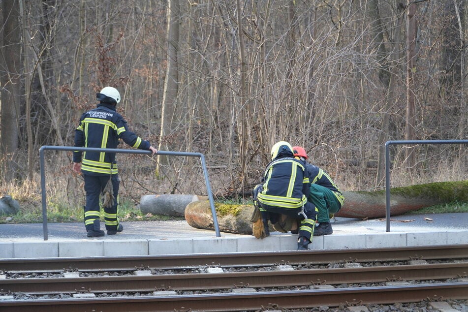 Neben einem Geländer (l.) wurden auch zwei Oberleitungen beschädigt.