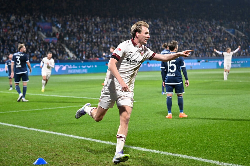 Vincent Vermeij (31) jubelte nach seinem Tor zum 2:0 in Bochum. Es war sein erster Treffer im Dynamo-Trikot. Folgt der zweite am Sonntag?