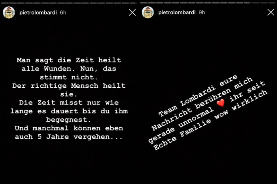 Sänger Pietro Lombardi (28) bedankt sich für den Zuspruch, denn seine Fans sind über die neue Liebe ganz aus dem Häuschen.