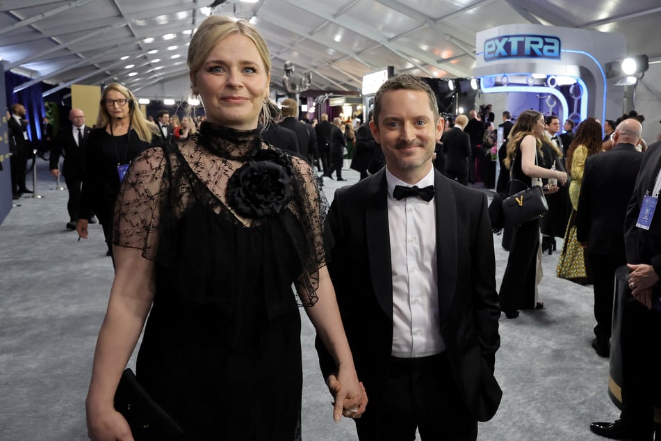 Elijah Wood (44) und Mette-Marie Kongsved (33) sind seit 2018 ein Paar. Hier bei einem Red-Carpet-Event im Februar 2024.