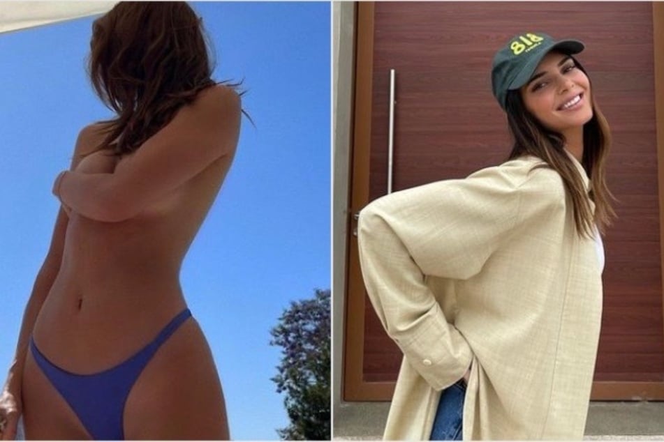 Kendall Jenner leaves little to the imagination in risqué holiday shoots