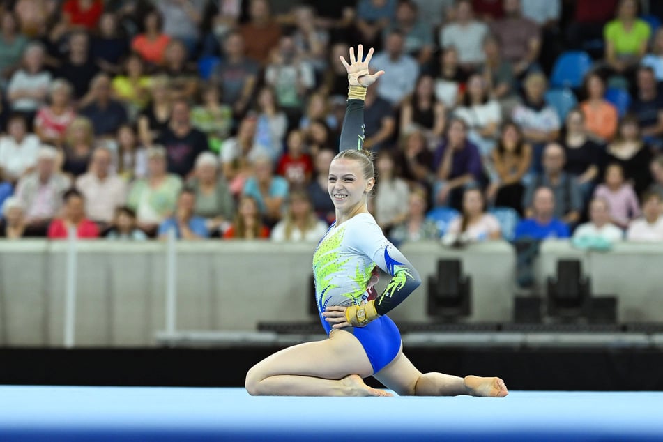 Mia Neumann (20) rückte kurzfristig beim Sprungfinale nach.