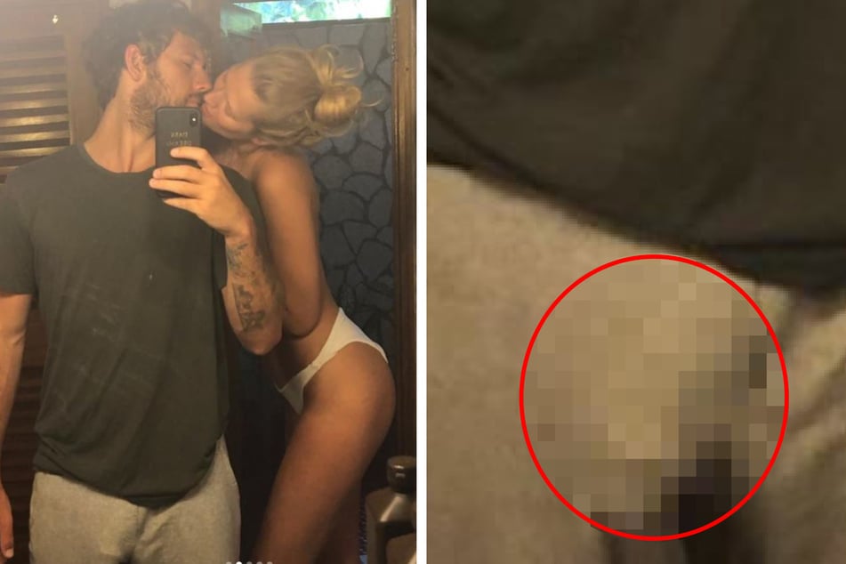 Alex Pettyfer teilt Selfie mit Toni Garrn: Ist das sein Penis, der sich da abzeichnet?