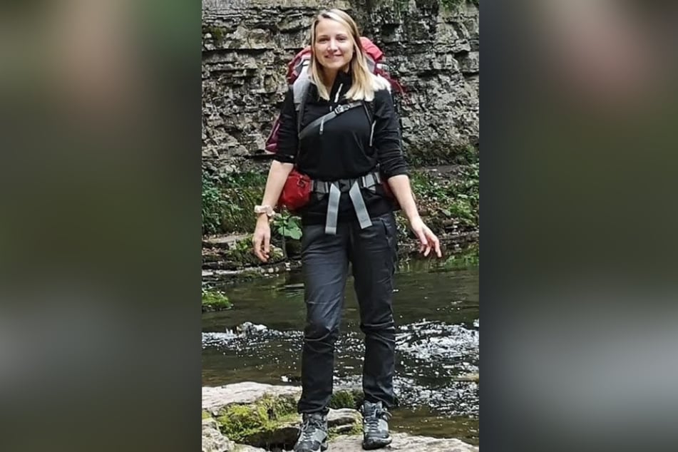 Hier ein Bild der Vermissten auf ihrer Wanderung.