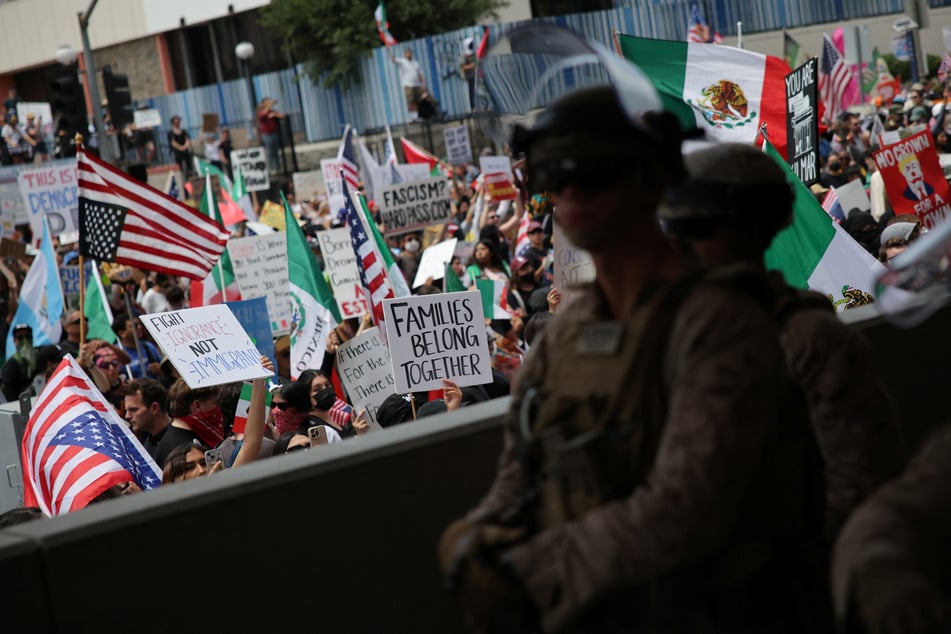 President Donald Trump responded to days-long protests against his anti-immigrant policies by doubling down on his mass deportation drive.