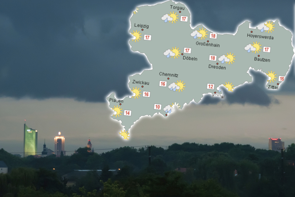 Über Leipzig braut sich ein Gewitter zusammen: In ganz Mitteldeutschland wird es ab Mittwoch ungemütlich.