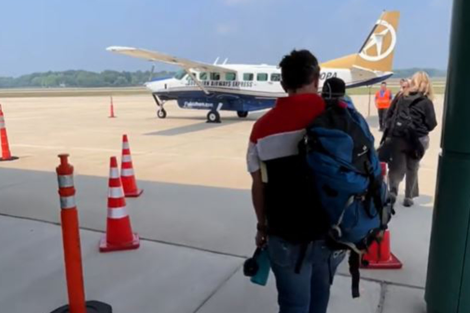 The TikToker absolutely did not expect to be boarding this small plane.