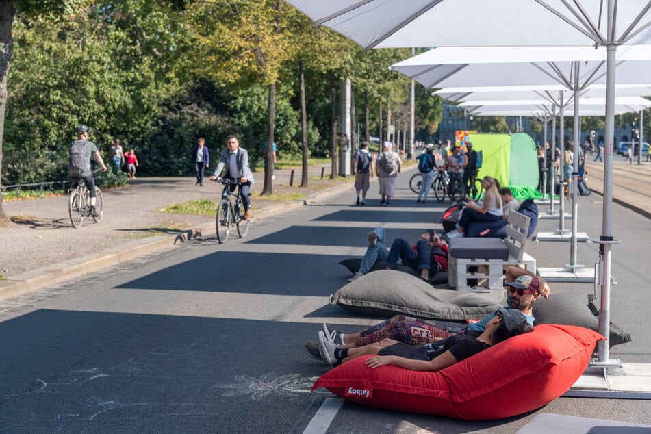 Am Sonntag wurde der Innenstadtring mal anderweitig genutzt: Zum Beispiel zum Chillen.