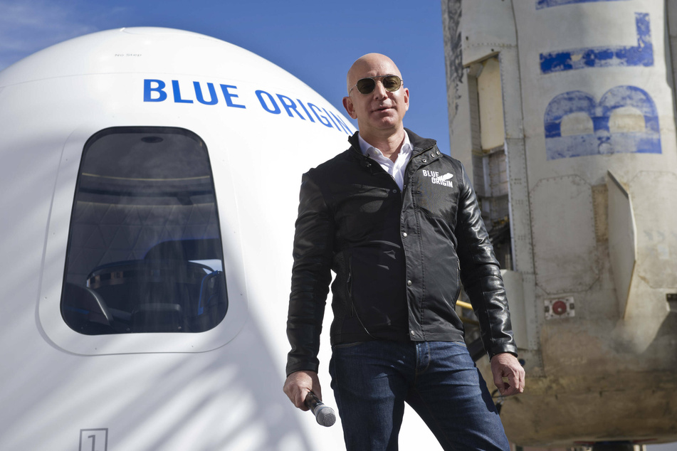 Jeff Bezos (57) just days before the first manned flight for his company Blue Origin.