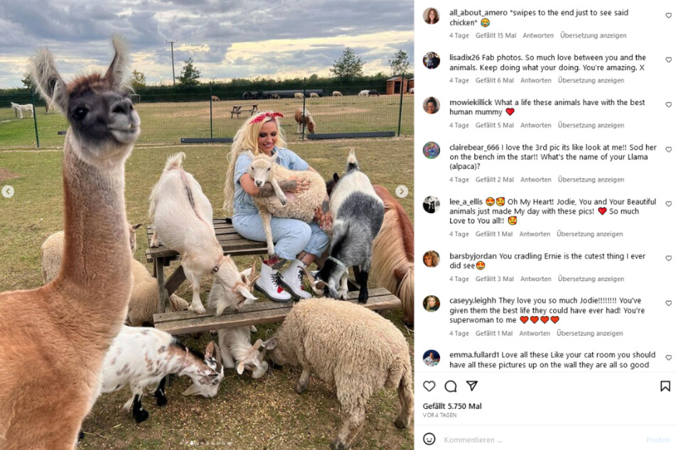 Jodie Marsh (44) startete ihre Karriere als Erotik-Model, heute unterhält sie eine eigene Tierfarm.