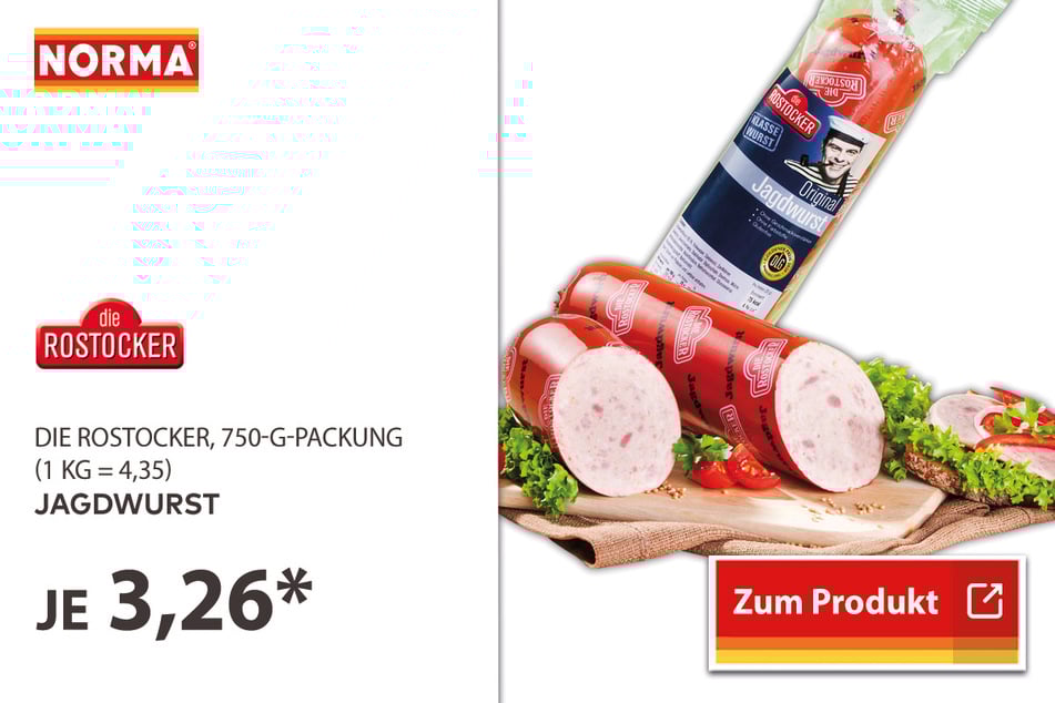 Jagdwurst für 3,26 Euro.