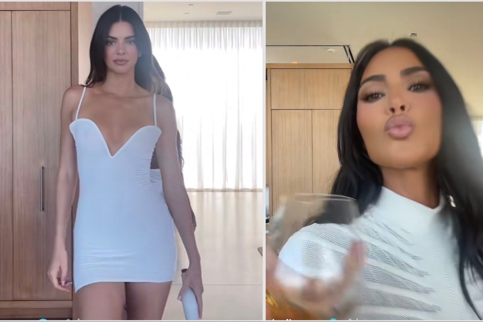 Kim Kardashian and Kendall Jenner twin it up in Barbie world style