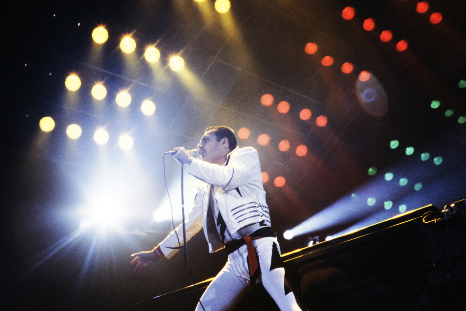 Freddie Mercury, pictured during a concert in 1984, is widely considered one of the greatest rock vocalists of all time.