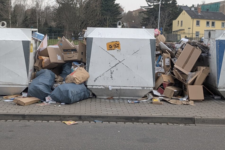 Dresden: Papiercontainer in Dresden laufen über: Das steckt hinter dem Chaos