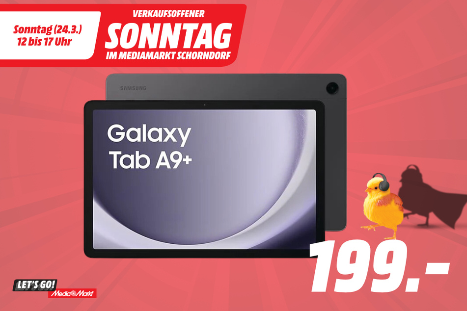 Samsung Galaxy Tab A9+ für 199 Euro.
