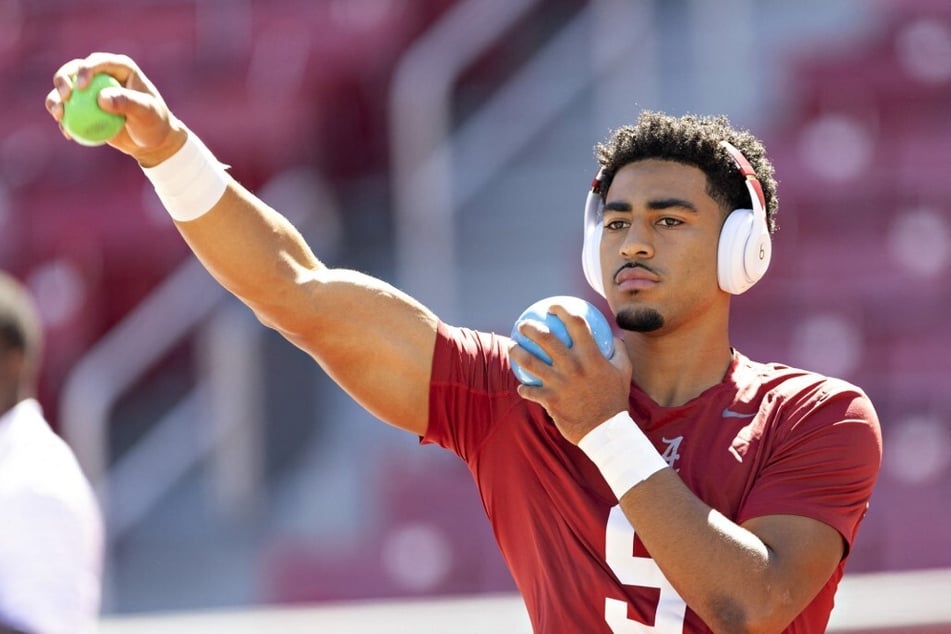 Reigning Heisman trophy winner Bryce Young is currently rehabbing a sprained AC joint in his shoulder.