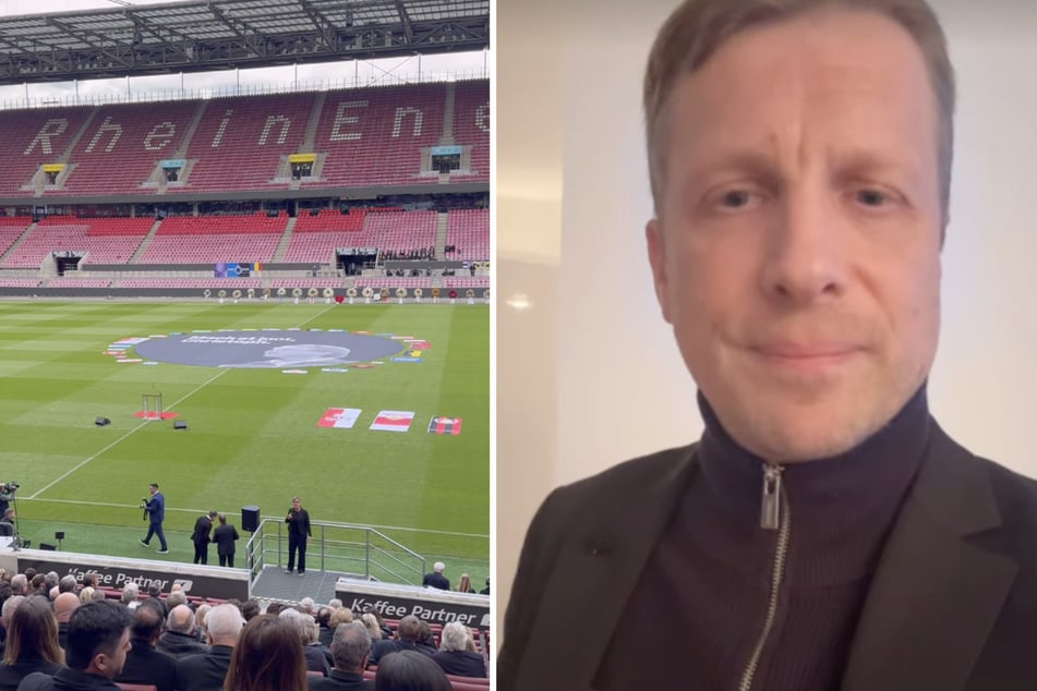 Oliver Pocher (46) war am Donnerstag im Kölner RheinEnergieSTADION, um Trainer-Legende Christoph Daum (†70) die letzte Ehre zu erweisen.