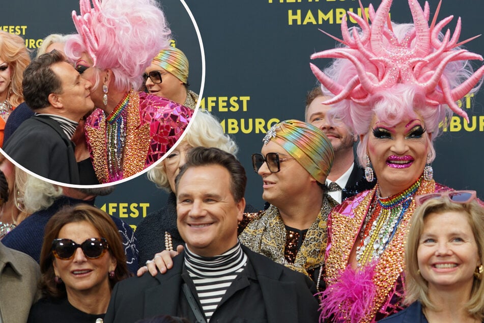 Ein Küsschen für Olivia: Neben zahlreiche Mitgliedern der Olivia-Jones-Familie ließ es sich auch Guido Maria Kretschmer (60, M.) nicht nehmen, die Dragqueen an ihrem besonderen Tag zu unterstützen.