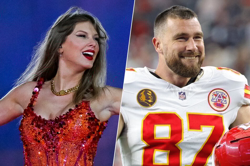 Travis Kelce (r.) revealed that he and Taylor Swift have "never" argued in their two-year relationship.