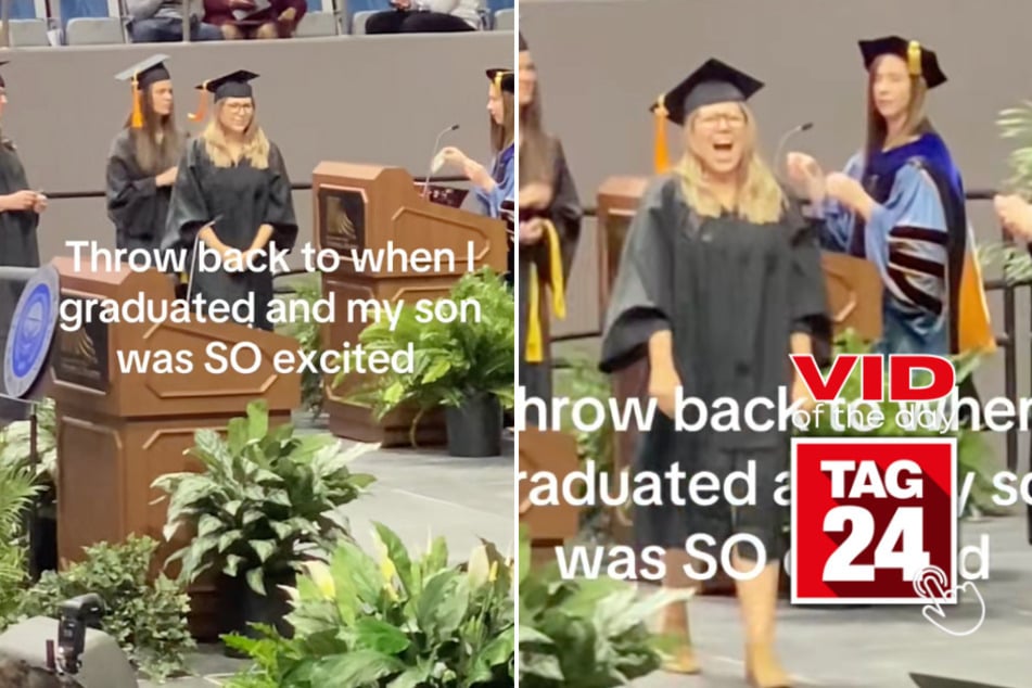 viral videos: Viral Video of the Day for September 6, 2025: Son steals the show at graduation: "That's my mommy!"