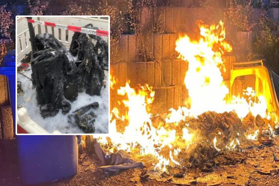 Brandstiftung in Glauchau? Bücherbox und Mülltonnen in Flammen