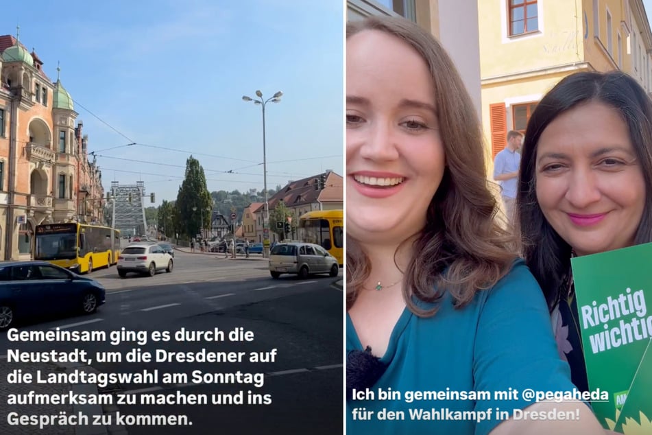 Aufnahmen, die Lang auf Instagram veröffentlichte, zeigten den Schillerplatz - der nicht in der Neustadt liegt.