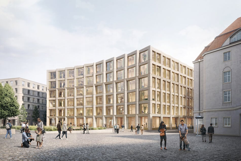 Würde die letzte Baulücke schließen: Der schicke "Post Kontor" am Postplatz.