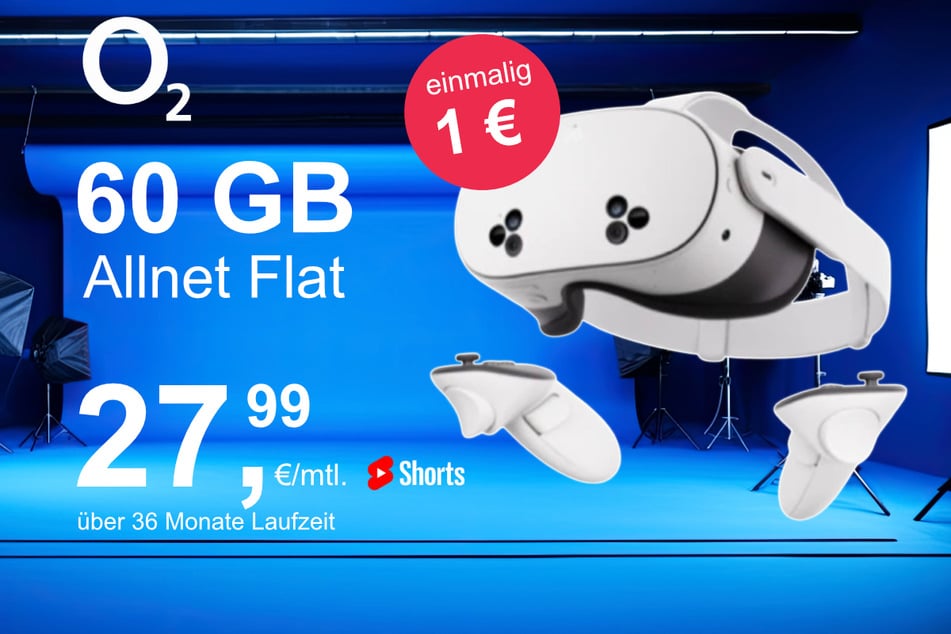 Die Meta Quest 3s im o2 Mobile M inkl. 60 GB+ für einmalig nur 1 Euro.