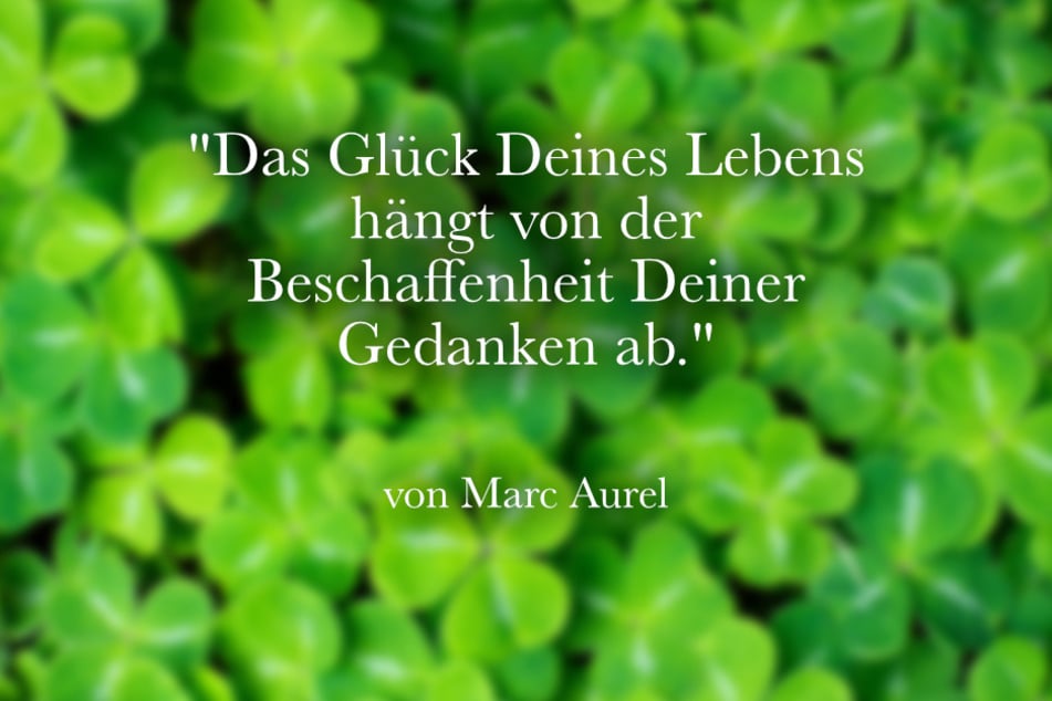 Der Satz "Das Glück Deines Lebens hängt von der Beschaffenheit Deiner Gedanken ab." stammt von Marc Aurel.