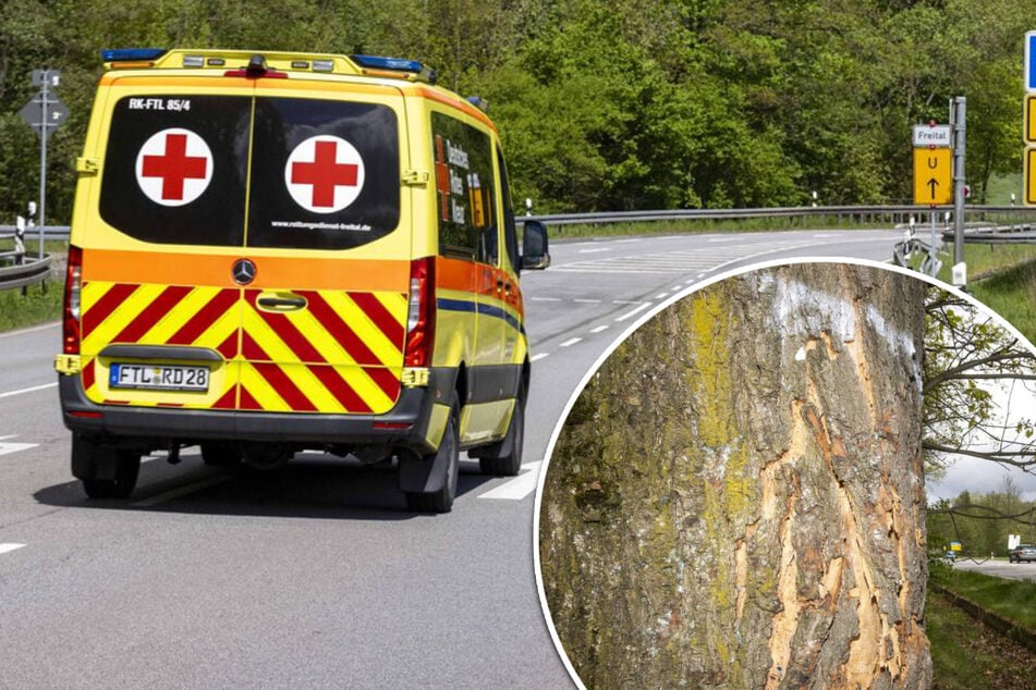 Tödlicher Unfall südlich von Dresden! Fahrer (†35) verliert Kontrolle, Auto überschlägt sich
