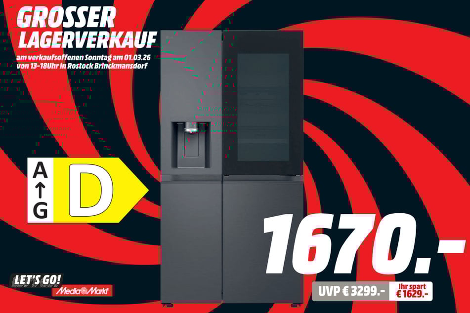LG-Kühlgefrierkombi GSXE90EVDD mit Craft Ice für 1.670 statt 3.299 Euro.