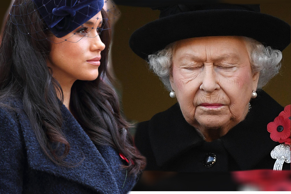 Critics claim Meghan is drawing attention to herself during a very difficult week for the Queen.