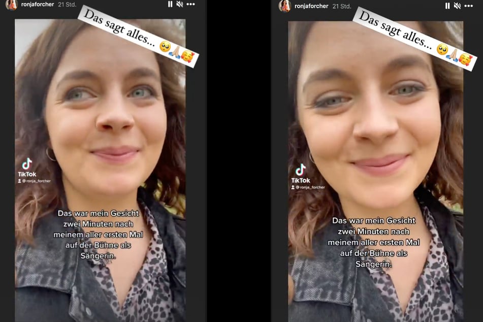 Ronja Forcher (25) strahlt nach ihrer großen Premiere in ihrer Instagram-Story.