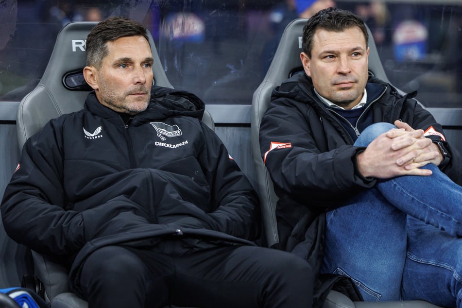 Sportdirektor Benjamin Weber (46, r.) und Trainer Leitl haben erneut das Vertrauen ausgesprochen bekommen.