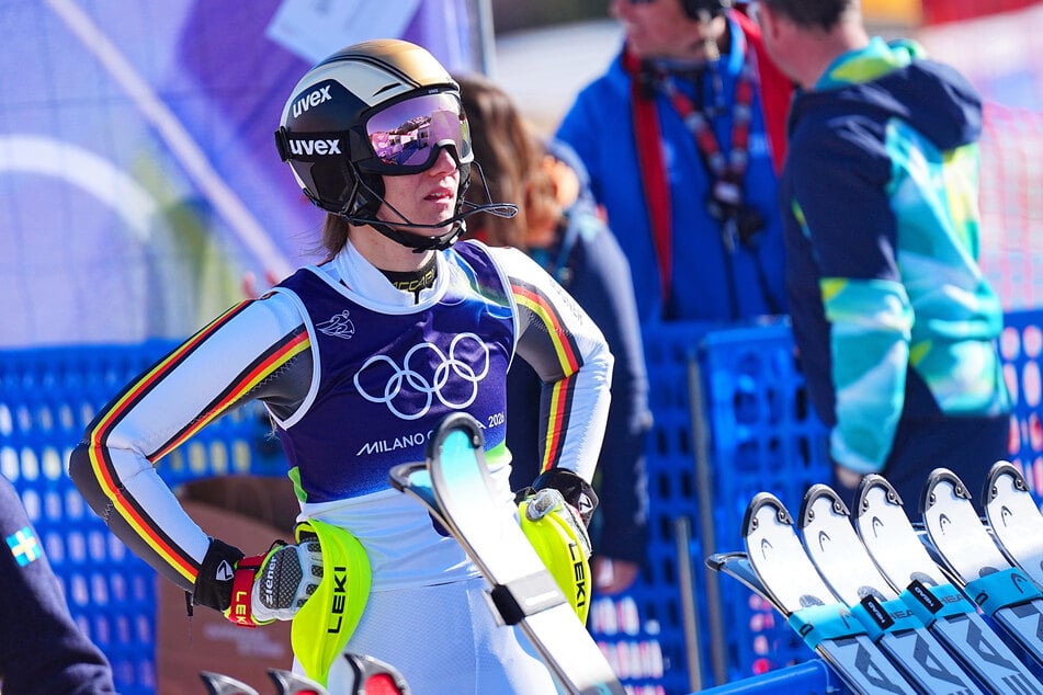 Fassungslos stand Lena Dürr (34) nach ihrem kurzen Auftritt im zweiten Durchgang im Ziel.