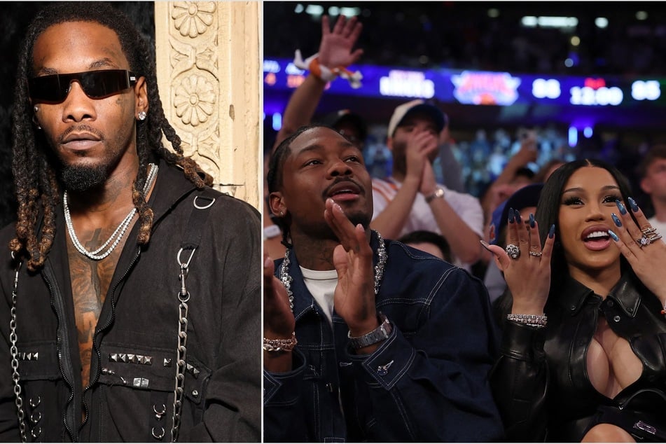 Cardi B's (r.) ex, Offset (l.), made a sly dig towards Stefon Diggs (c.) after the couple slammed split rumors.
