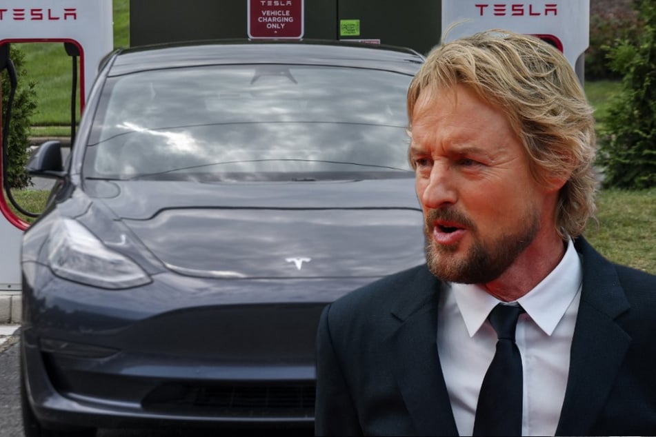 Owen Wilson woke up to find his Tesla on blocks, with the tires and rims stripped by thieves.