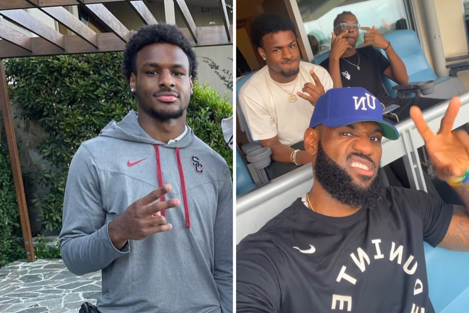 On Saturday night, LeBron, Bronny, and Bryce James visited Dodgers Stadium to honor LeBron, only two months after Bronny suffered a frightening cardiac arrest.