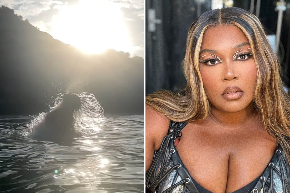 Lizzo is clearly enjoying her time off in Ibiza and living it up like a mermaid.