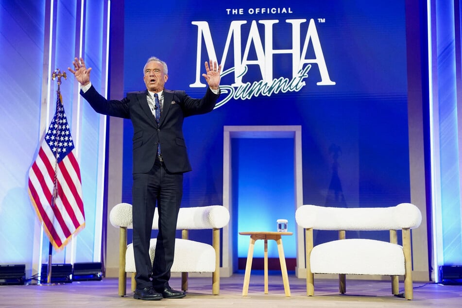 Secretary of Health and Human Services Robert F. Kennedy Jr. speaks during the inaugural Make America Healthy Again summit in Washington DC on November 12, 2025.