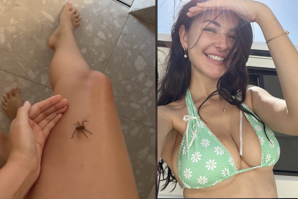 Anna Paul (24) aus Australien bekam beim Duschen tierischen Besuch.