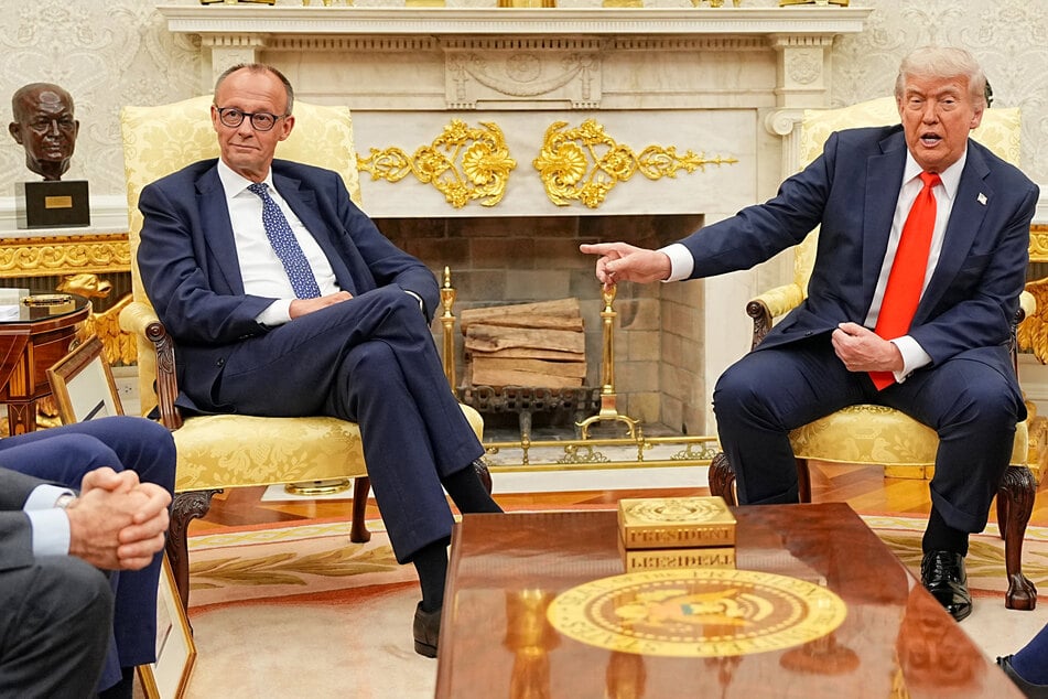 US-Präsident Donald Trump (79, r.) hat gegen Bundeskanzler Friedrich Merz (70, CDU) ausgeteilt. (Archivbild)