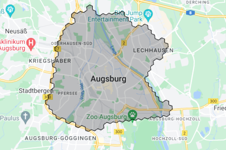 Liefergebiet Augsburg.