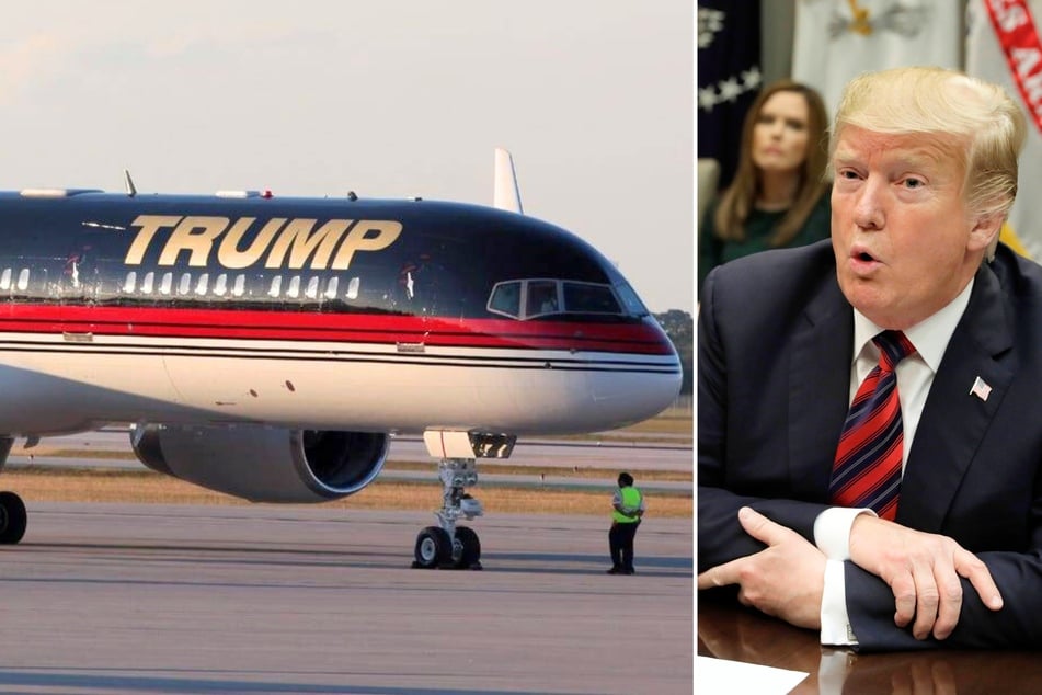 Trump's prized Boeing 757 clips private jet while landing in Florida