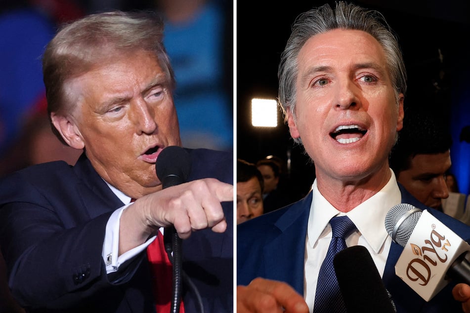 California Governor Gavin Newsom has fired back after President-elect Donald Trump (l.) slammed the state's handling of the wildfires roaring around Los Angeles.