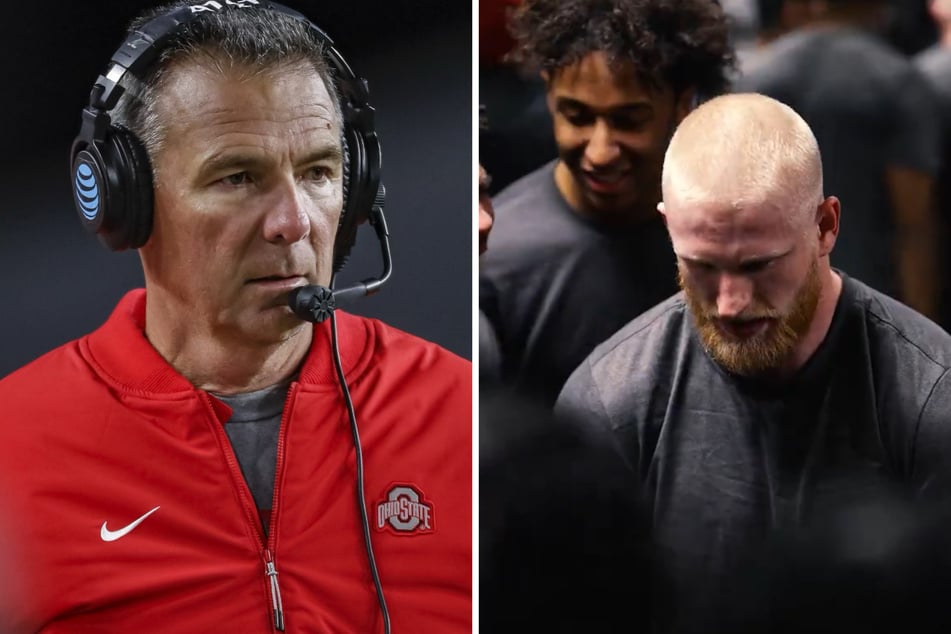 The official Buckeyes football Twitter account subtly announced the revival of an old tradition from Urban Meyer's (l.) legendary coaching days.