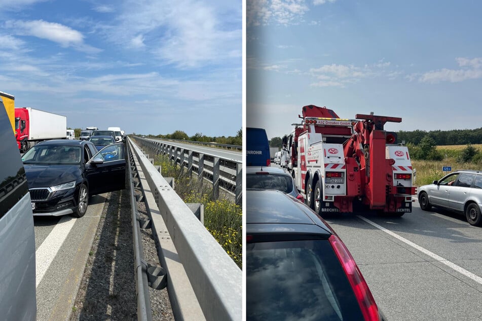 Damit die Einsatzkräfte an die Unfallstelle gelangen können, bildeten vorausschauende Autofahrer eine Rettungsgasse.